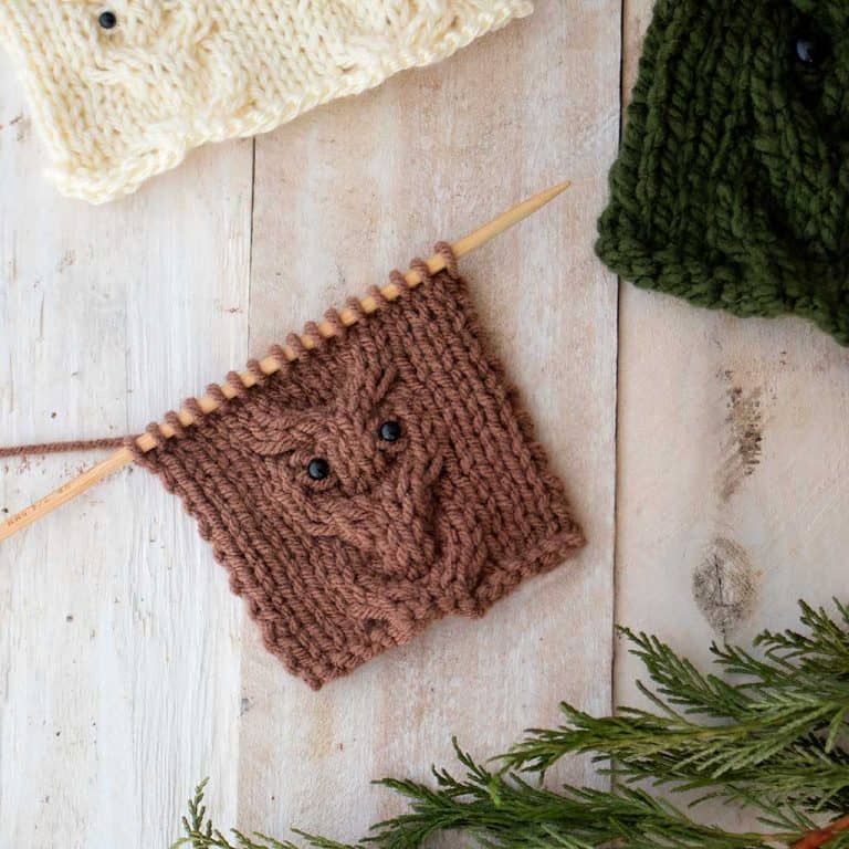 Cable Owl Knitting Pattern