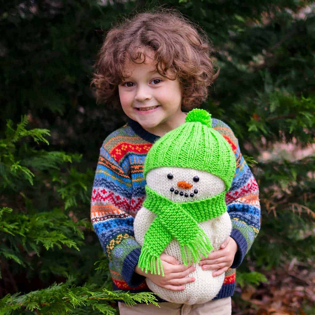 Plush Snowman Knitting Pattern