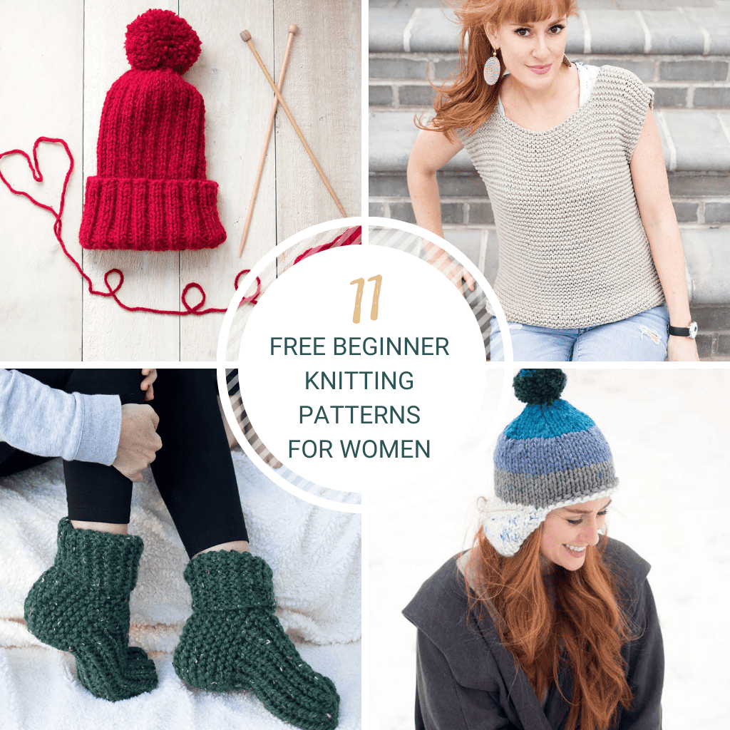 11 Free Beginner Knitting Patterns for Women
