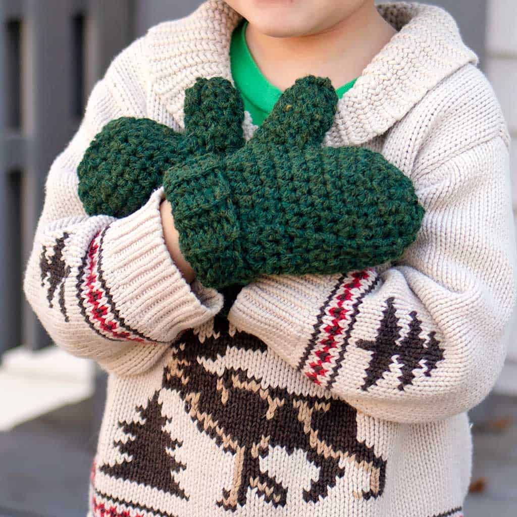 Kids Mittens Crochet Pattern