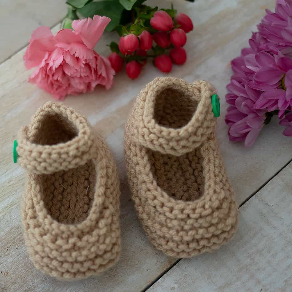 Maryjane Baby Booties Knitting Pattern