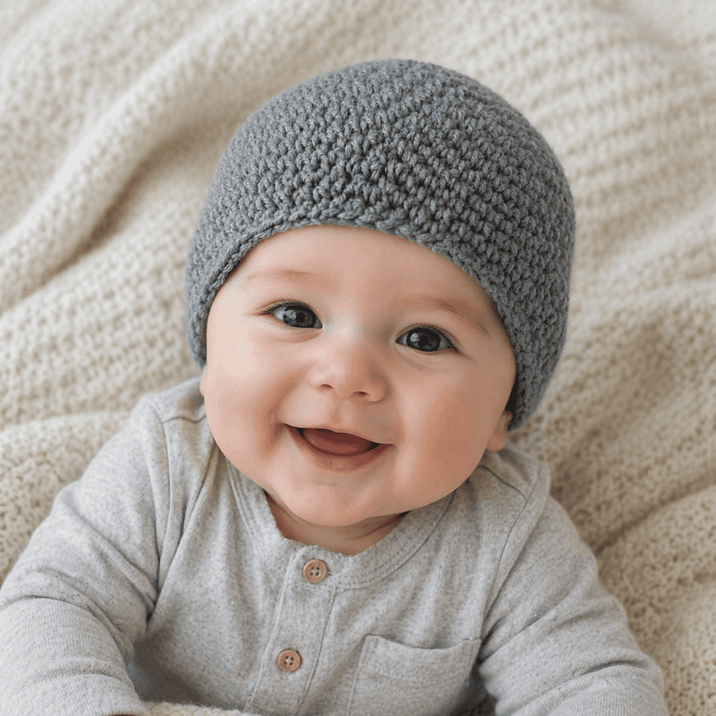 Beginner Baby Hat Crochet Pattern (Easy + Quick Baby Beanie for Beginners)