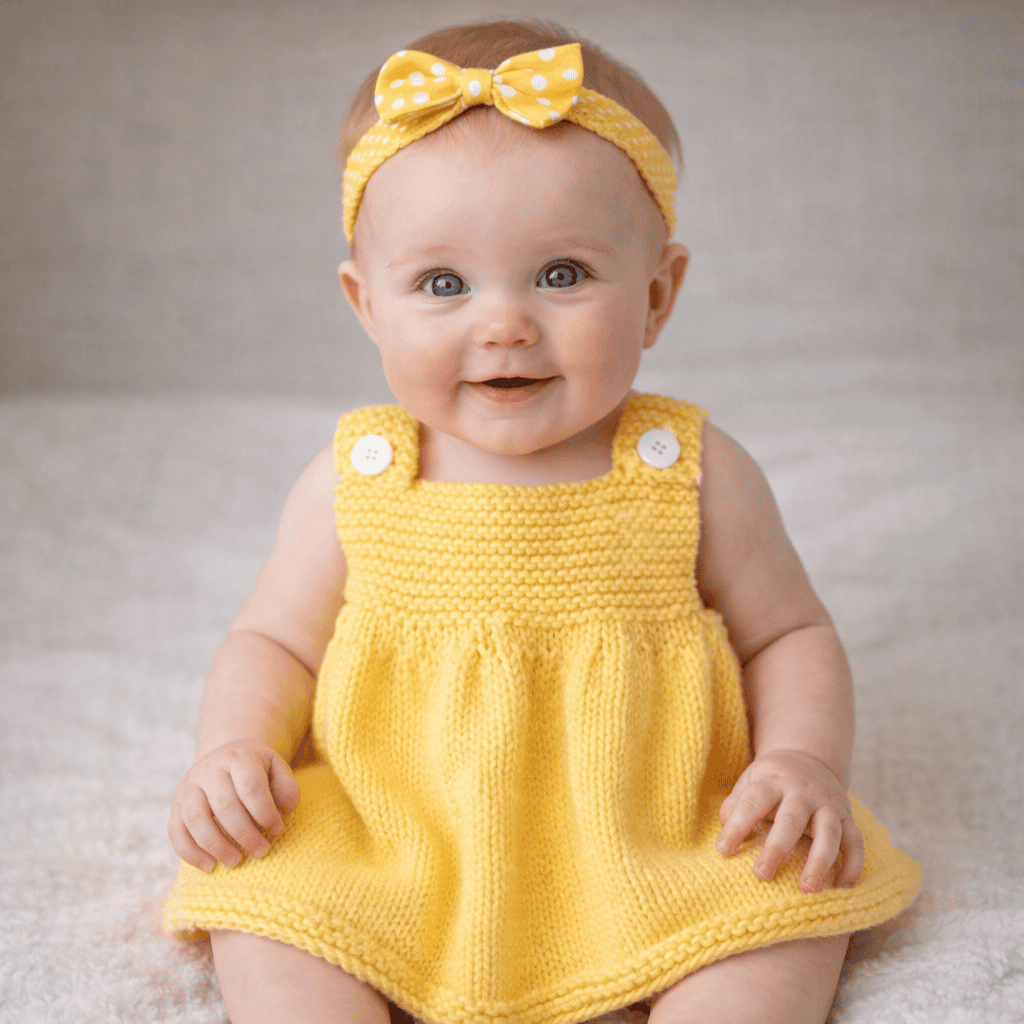 Easy Baby Dress Knitting Pattern