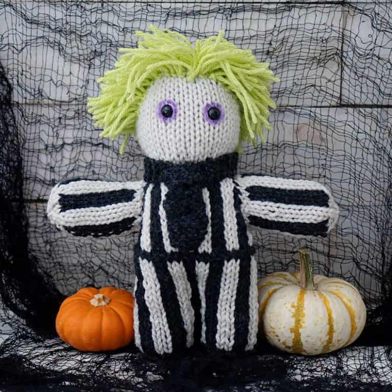 Plush Beetlejuice Knitting Pattern