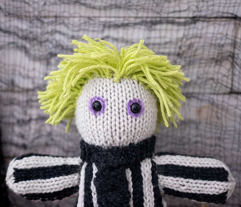 Plush Beetlejuice Knitting Pattern