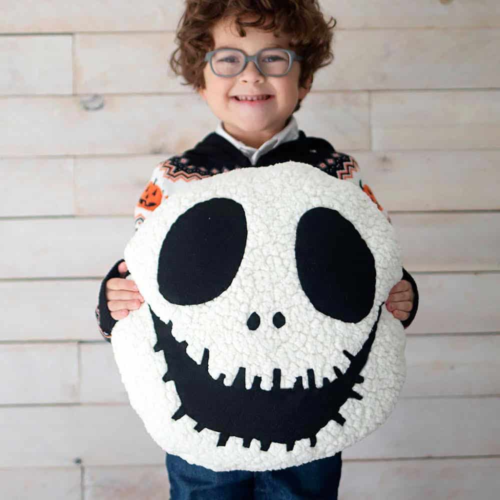 DIY Jack Skellington Pillow Pottery Barn Dupe