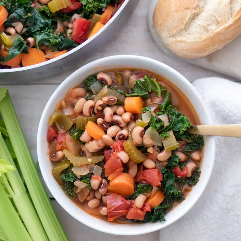 Hearty Plant Based Black Eyed Pea Soup