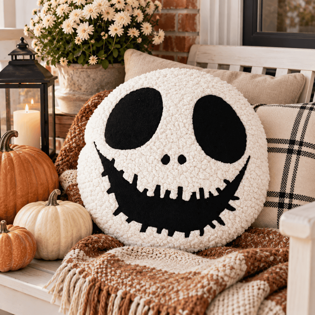 DIY Jack Skellington Pillow (Easy Pottery Barn Dupe for Halloween)