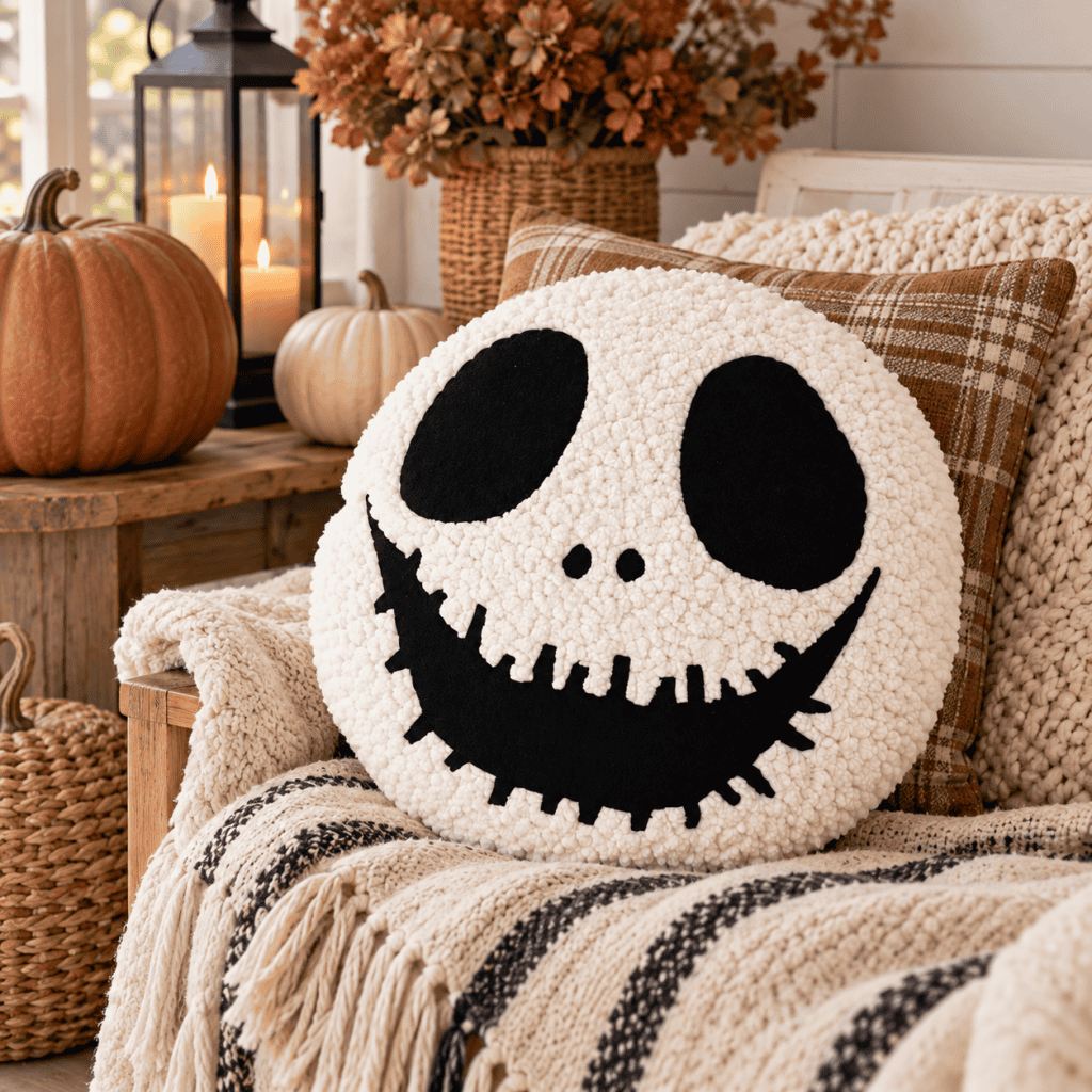 DIY Jack Skellington Pillow (Easy Pottery Barn Dupe for Halloween)