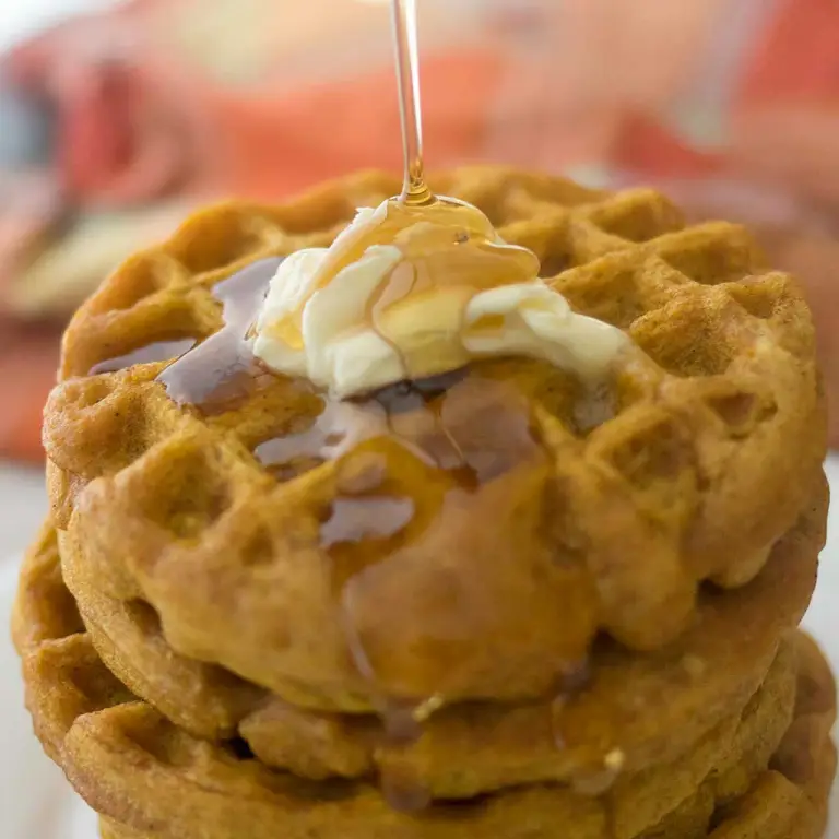 Easy Vegan Pumpkin Waffles