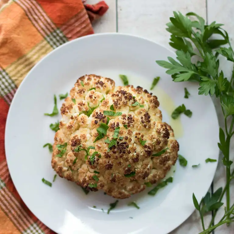 How to Roast Whole Cauliflower