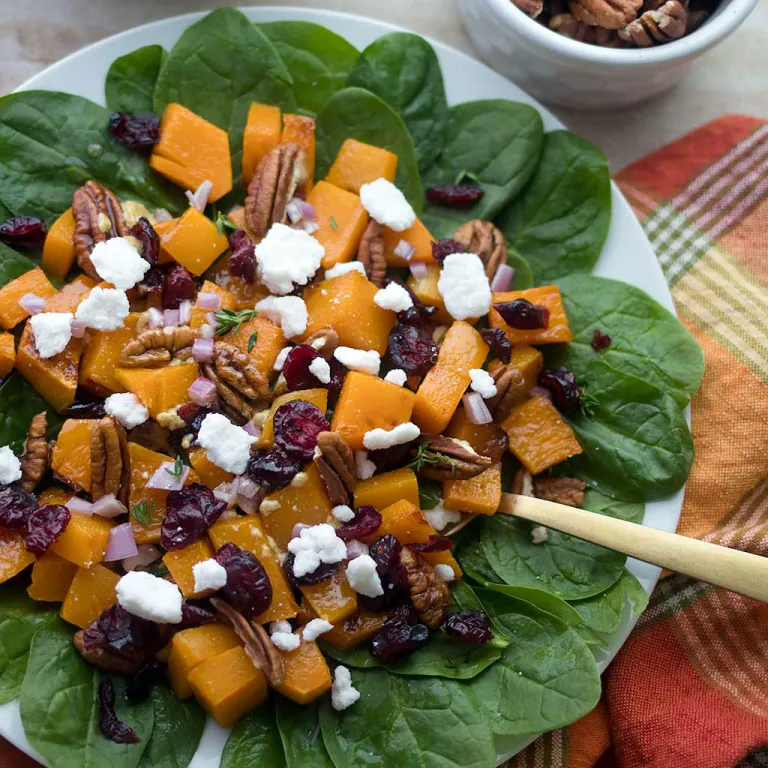 Vegan Roasted Butternut Squash Salad