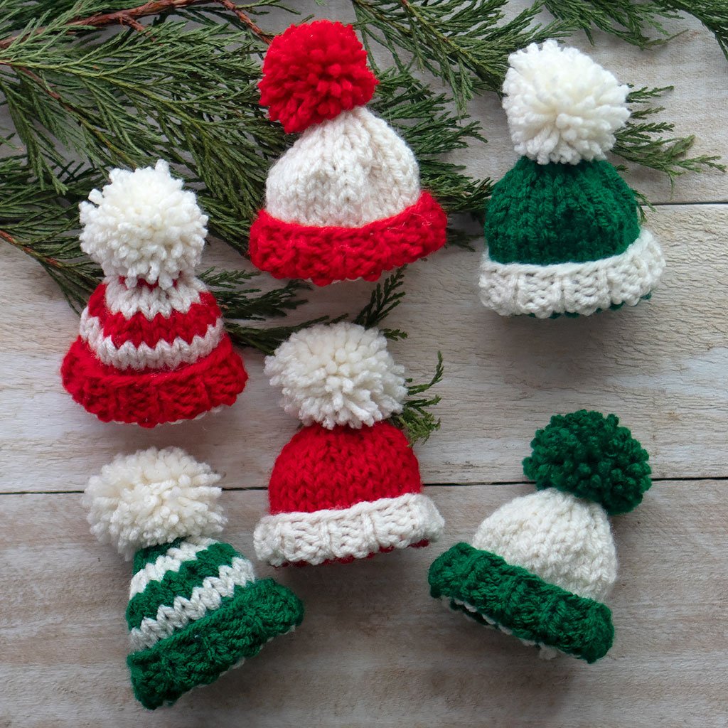 Flat Knit Mini Knit Hats