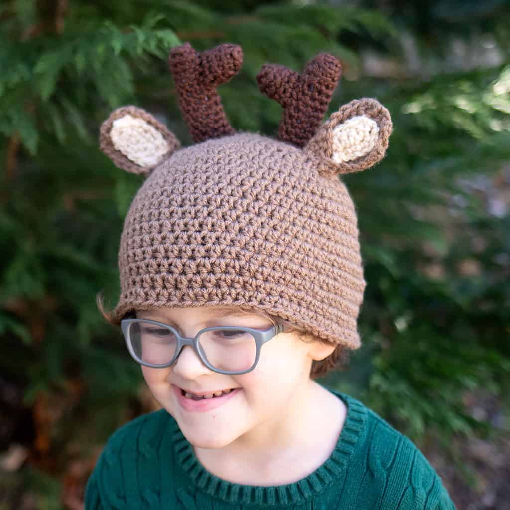 Kids Reindeer Hat Crochet Pattern