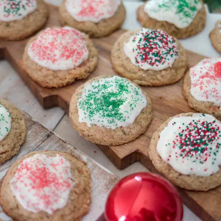 Soft and Chewy Vegan Eggnog Cookies