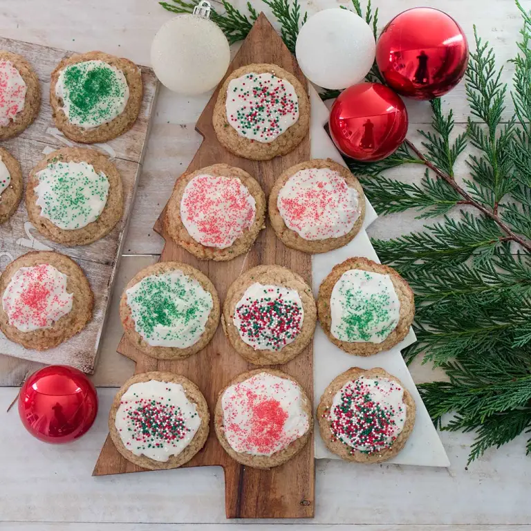 Soft and Chewy Vegan Eggnog Cookies