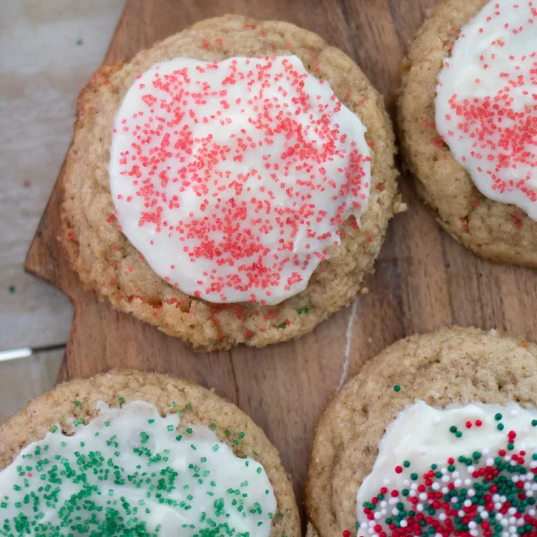 Soft and Chewy Vegan Eggnog Cookies