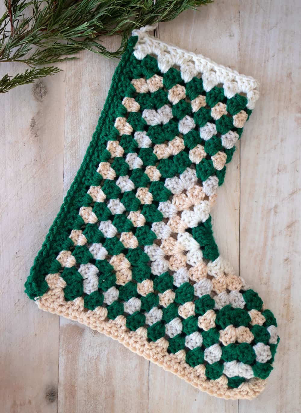 Hexagon Christmas Stocking Crochet Pattern