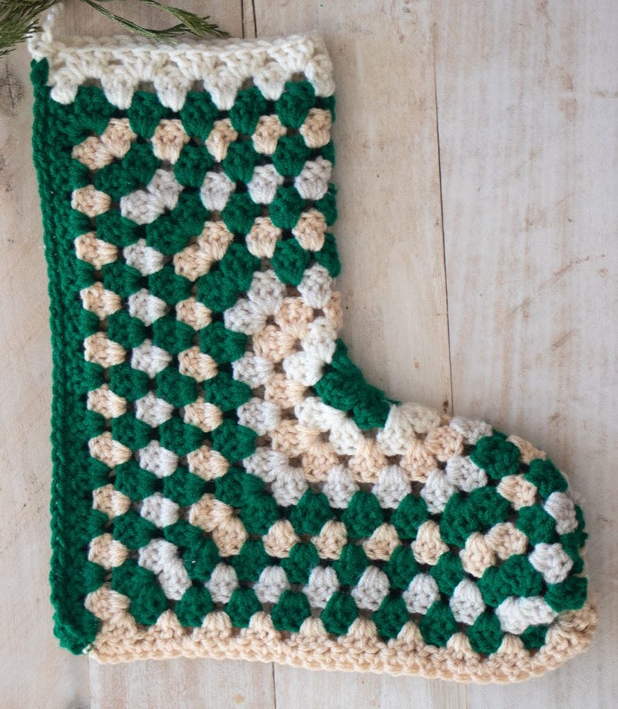 Hexagon Christmas Stocking Crochet Pattern 