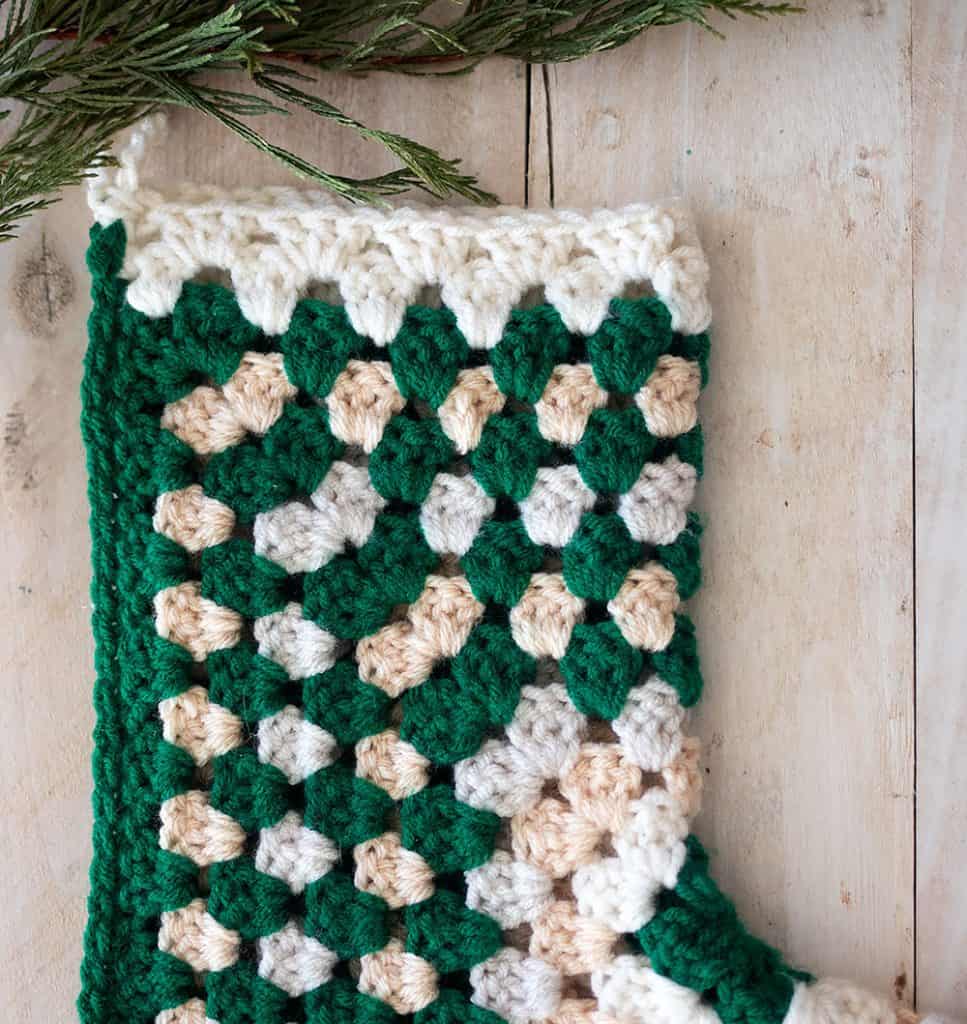 Hexagon Christmas Stocking Crochet Pattern 