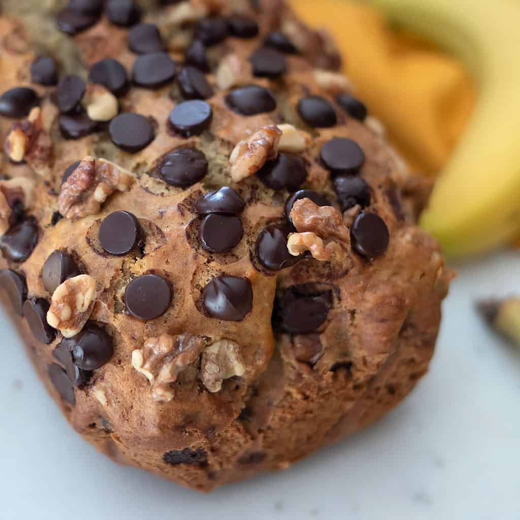 Vegan Chocolate Chip Walnut Banana Bread