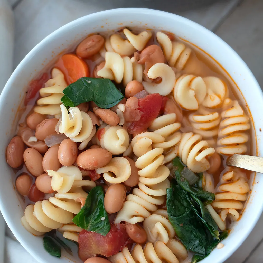 Nourishing Vegan Bean and Pasta Soup