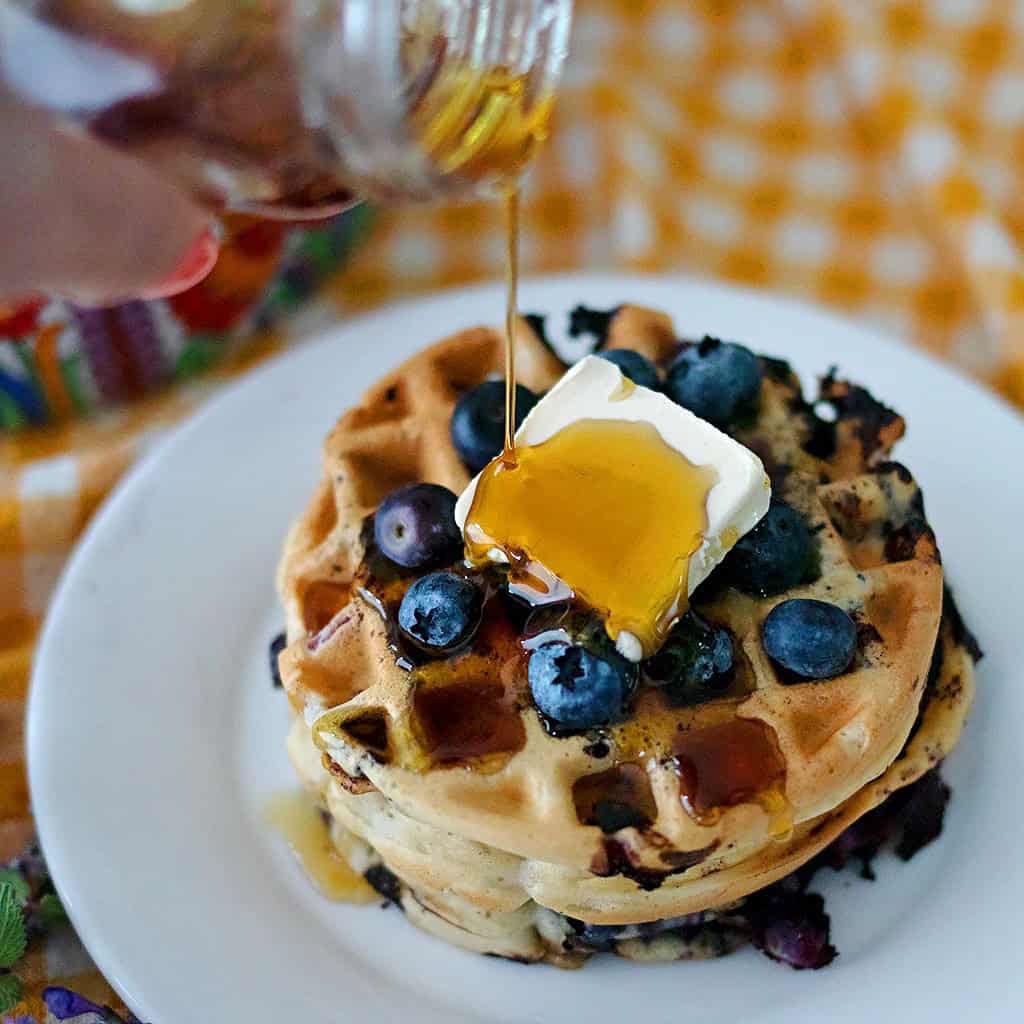 Best Vegan Blueberry Waffles