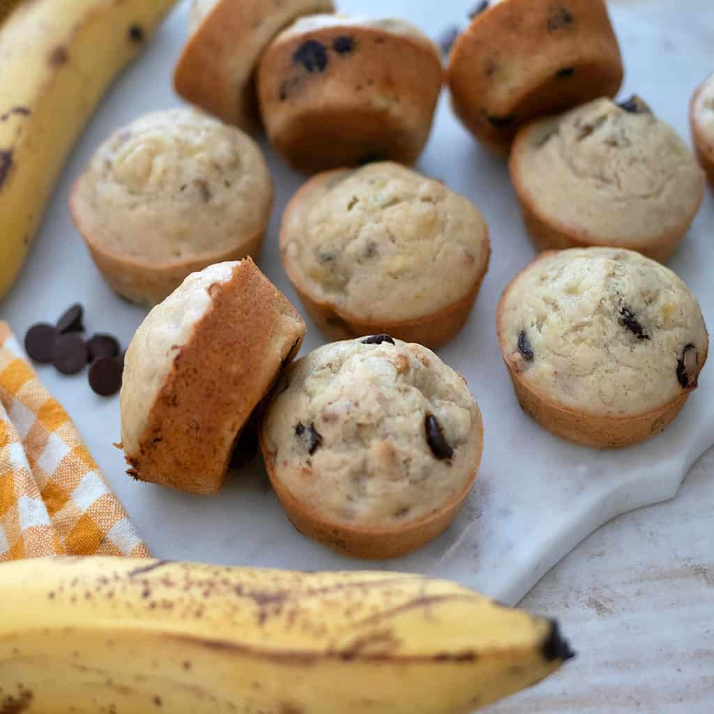 One Bowl Vegan Chocolate Chip Banana Nut Muffins