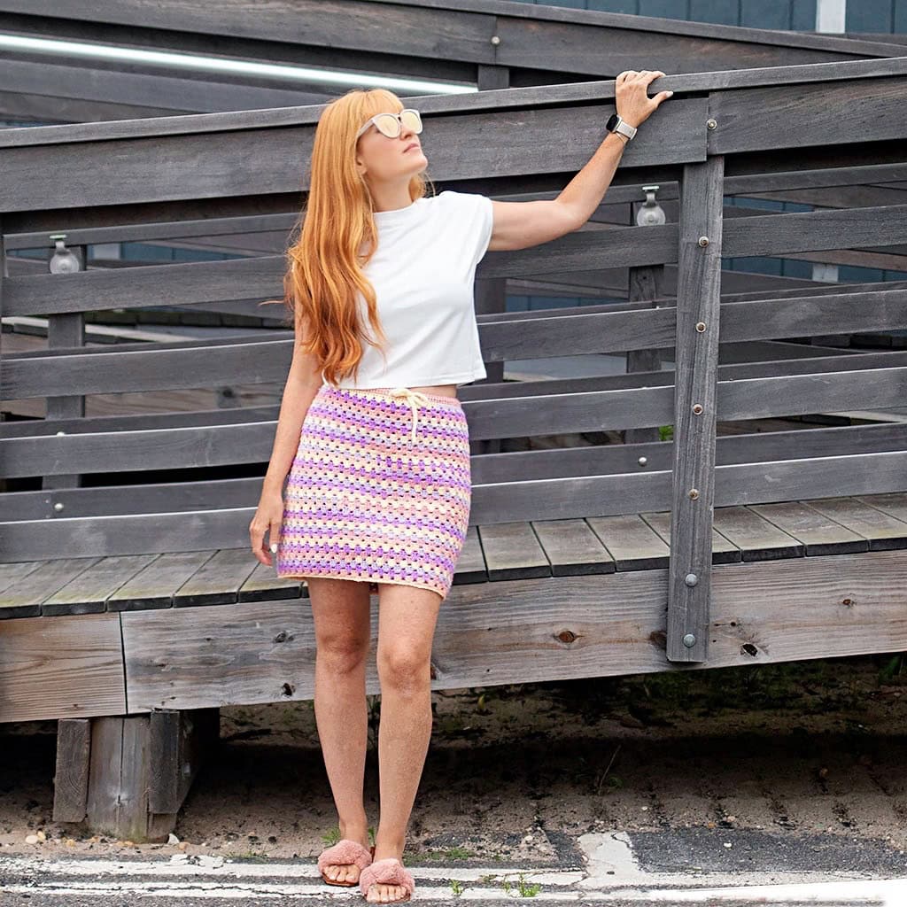 Easy Granny Stripe Skirt Crochet Pattern
