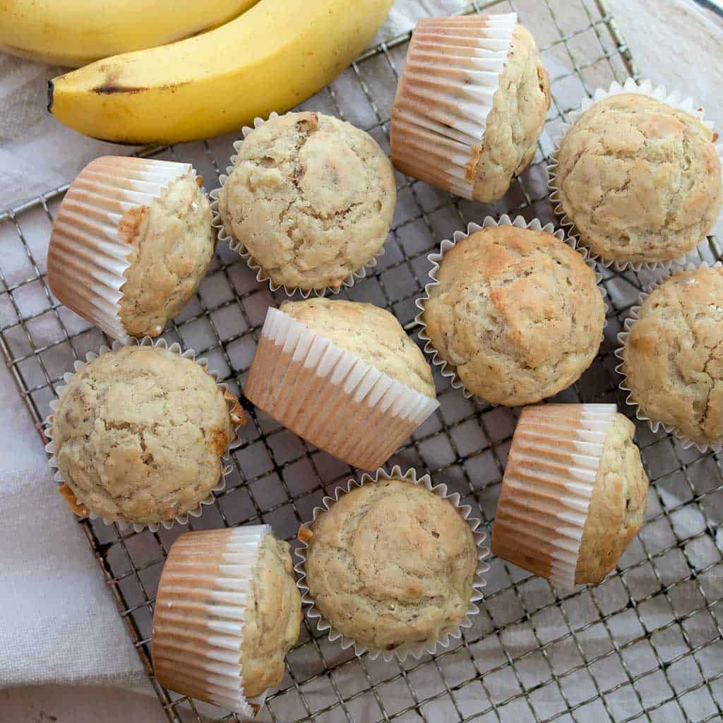 One Bowl Vegan Banana Nut Muffins