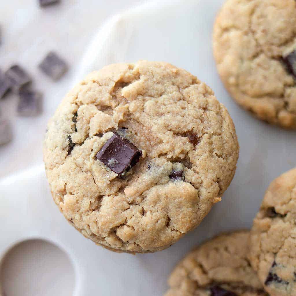 Soft & Chewy Vegan Chocolate Chip Peanut Butter Cookies