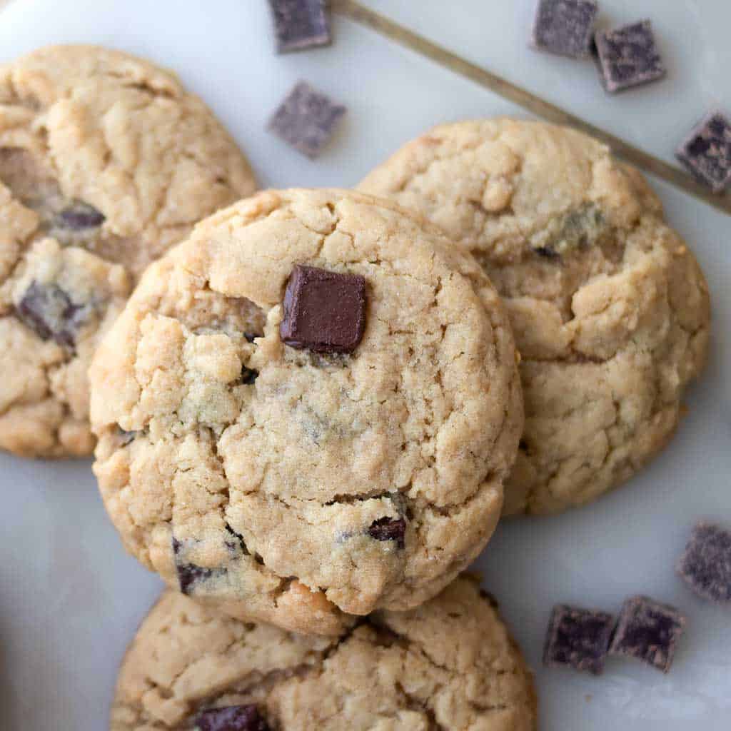 Soft & Chewy Vegan Chocolate Chip Peanut Butter Cookies