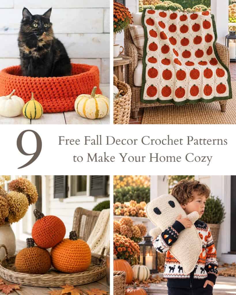 9 Free Fall Decor Crochet Patterns to Make Your Home Cozy (Easy Autumn DIYs)