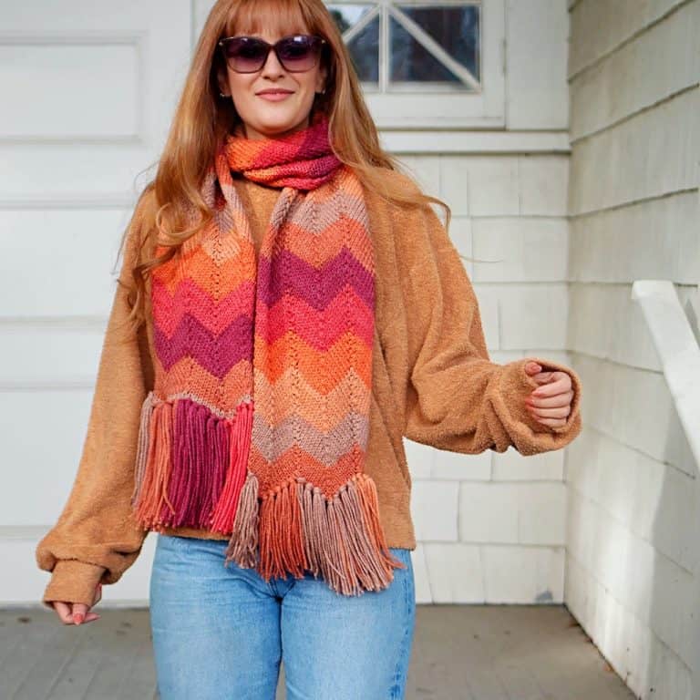 Autumn Waves Scarf Knitting Pattern