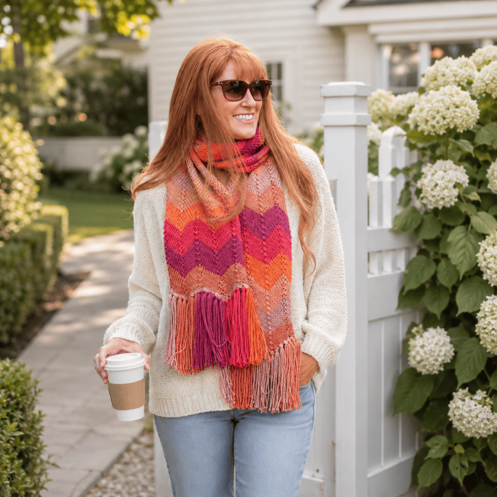 Easy Wave Scarf Knitting Pattern (Beginner-Friendly Cozy Scarf)