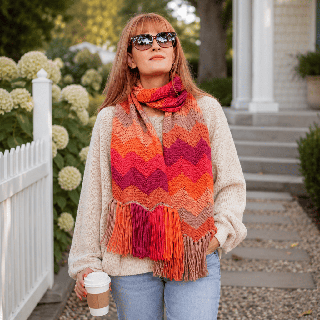 Easy Wave Scarf Knitting Pattern (Beginner-Friendly Cozy Scarf)