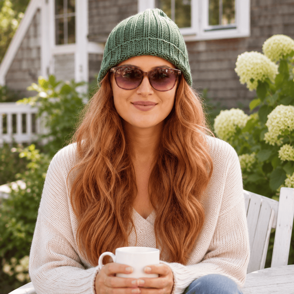 Basic Ribbed Hat Knitting Pattern for Women (Easy Beginner Beanie Knit in the Round)