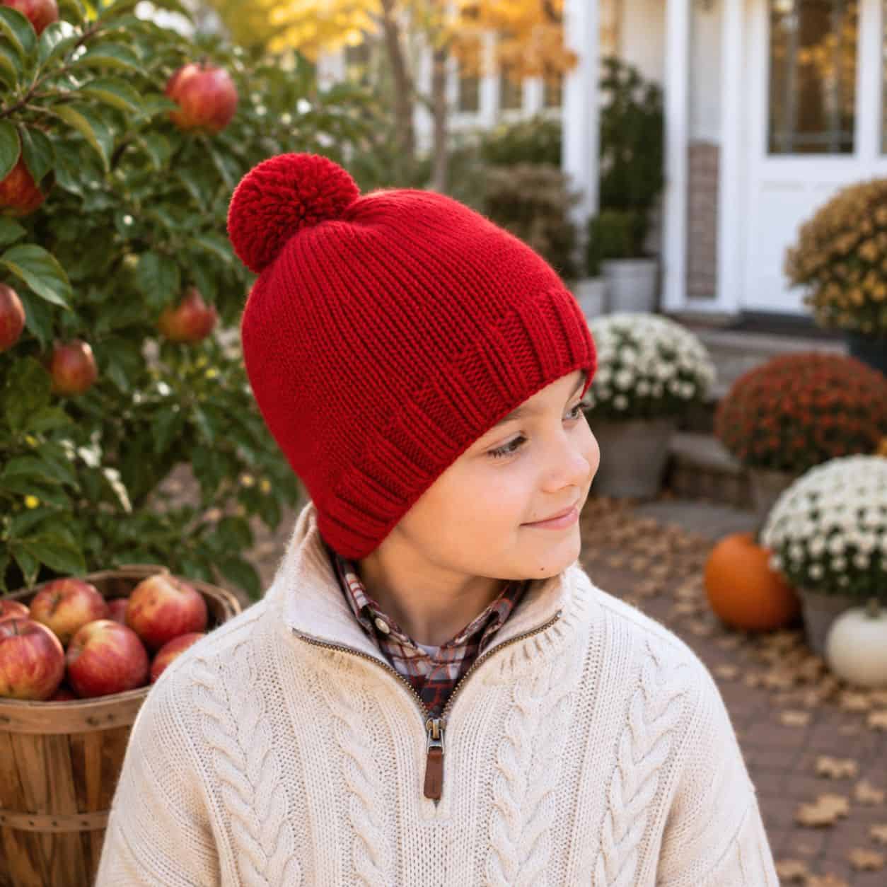 Beginner Kids Hat Knitting Pattern – Easy Flat Knit Hat for Kids