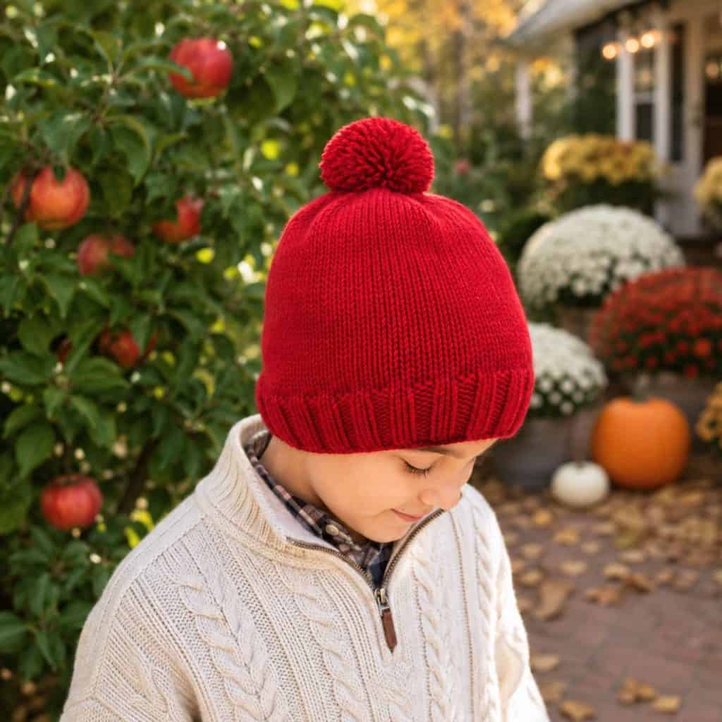 Beginner Kids Hat Knitting Pattern – Easy Flat Knit Hat for Kids