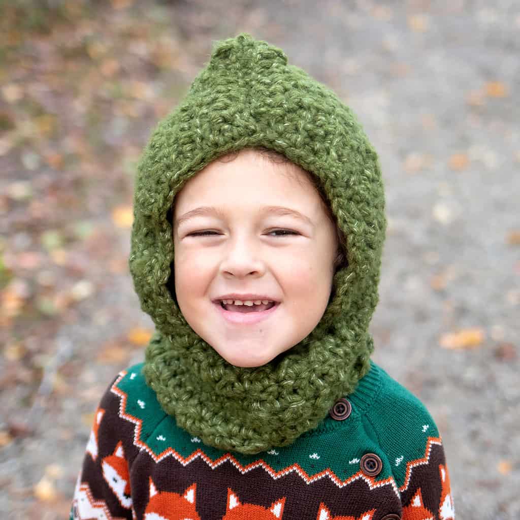 Super Bulky Crochet Hood for Kids
