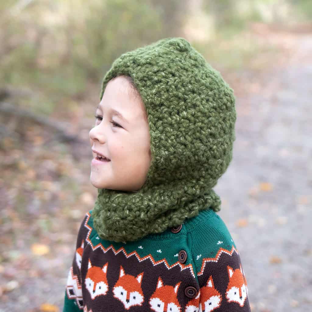 Super Bulky Crochet Hood for Kids