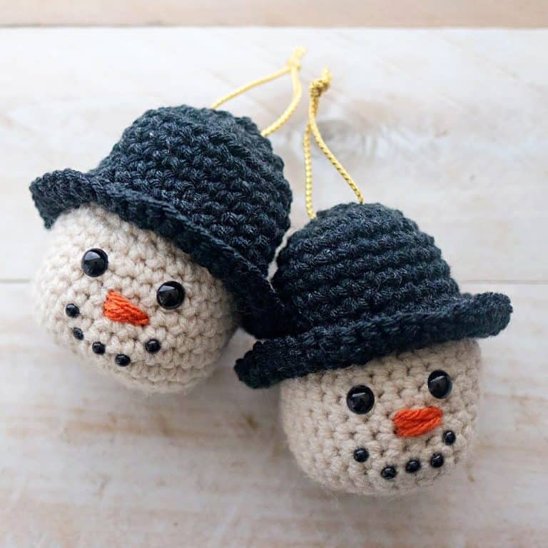 Snowman Ornament Crochet Pattern