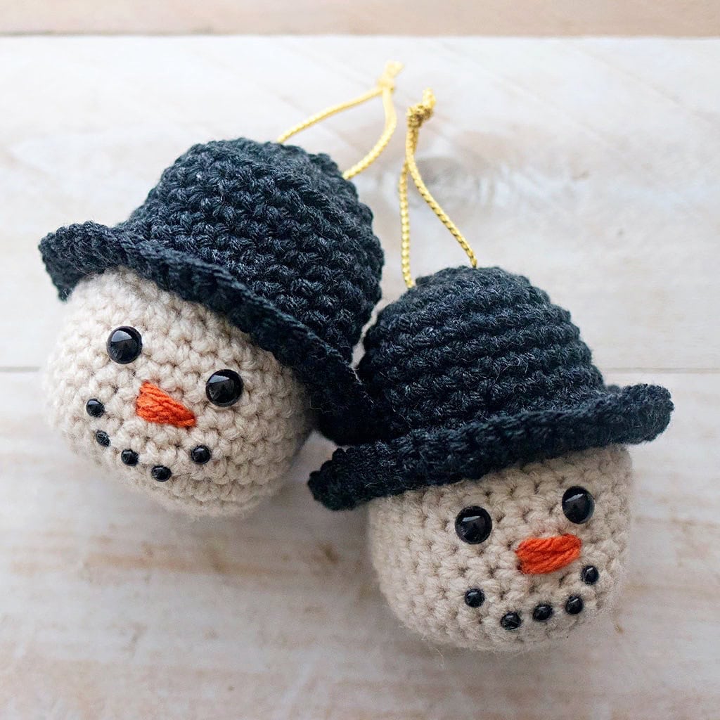 Snowman Ornament Crochet Pattern
