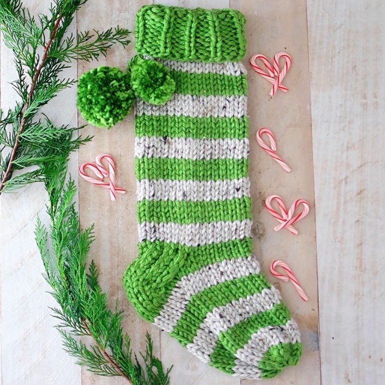 Chunky Knit Christmas Stocking Pattern