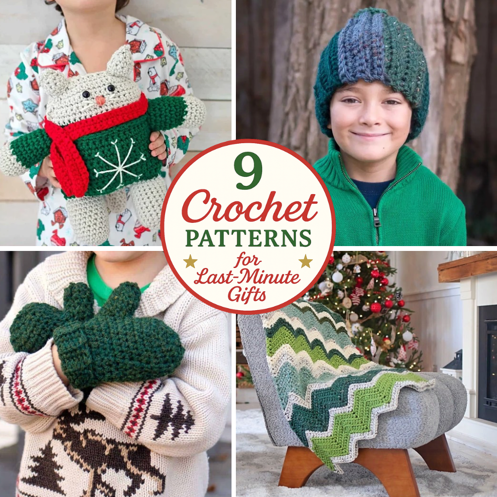 9 Crochet Patterns for Last Minute Gifts