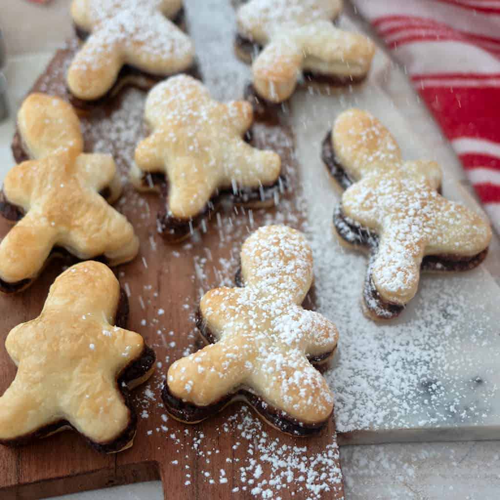Vegan Hazelnut Spread Puff Pastry Gingerbread Men