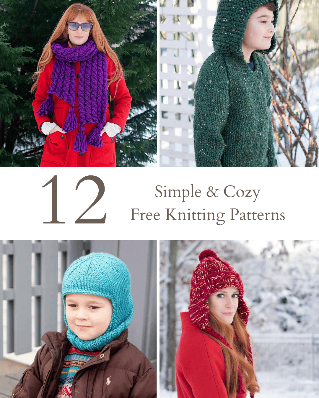 12 Simple & Cozy FREE Winter Knitting Patterns