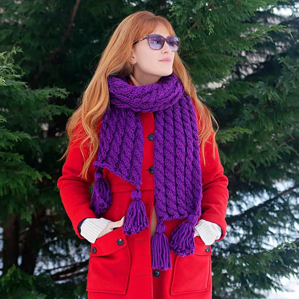 Super Bulky Cable Scarf Knitting Pattern