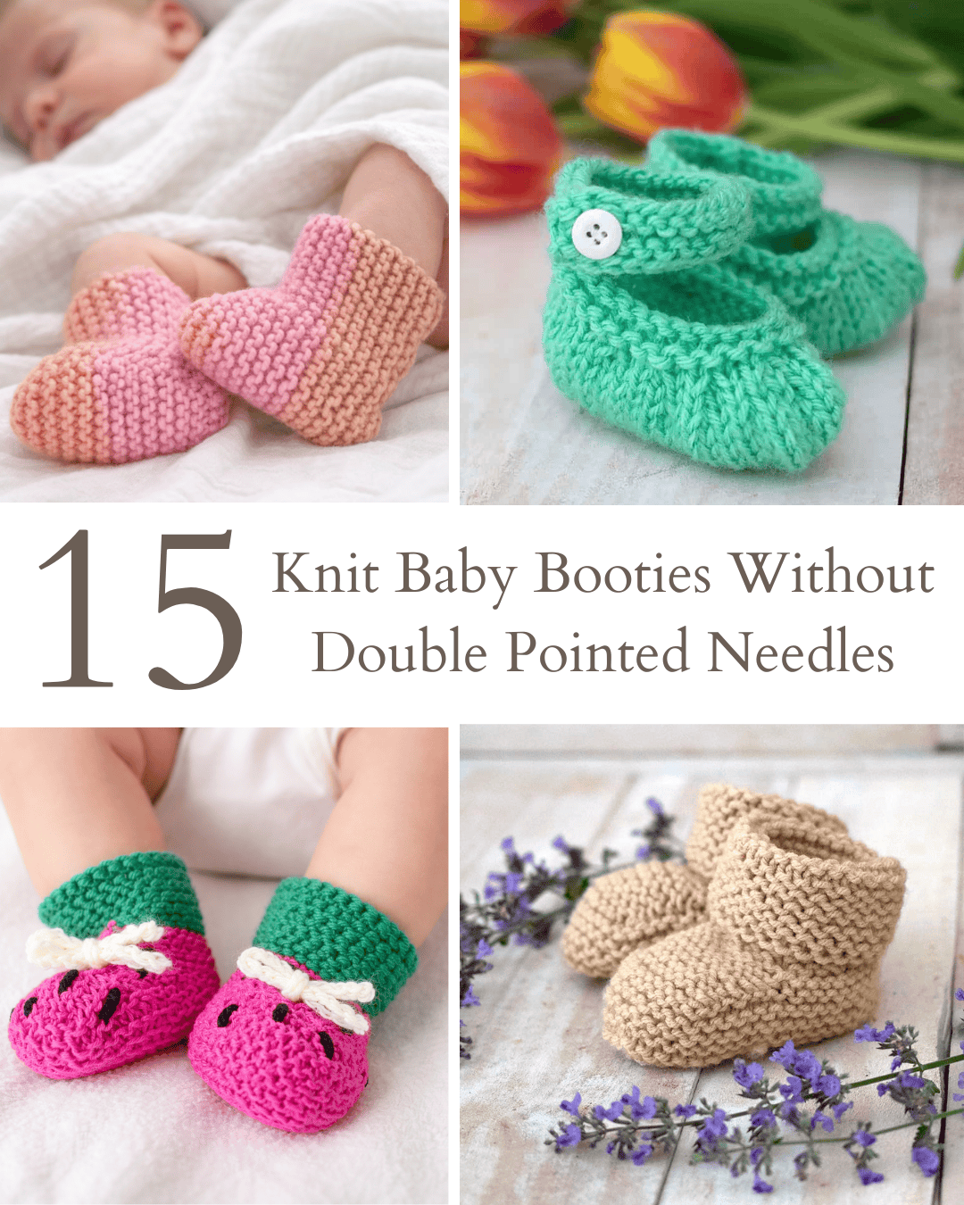 15 Baby Booties You Can Knit Without Double Pointed Needles (Easy + Beginner-Friendly)
