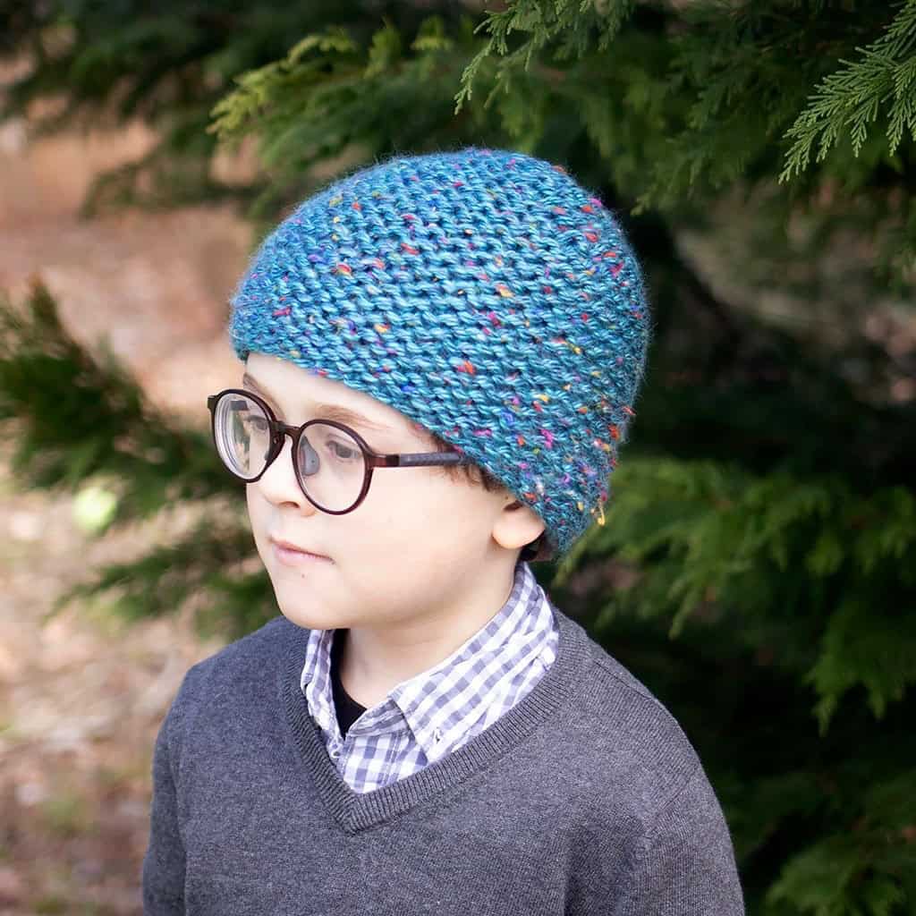 Easy Kids Garter Stitch Hat Knitting Pattern (Beginner-Friendly & Knit Flat)